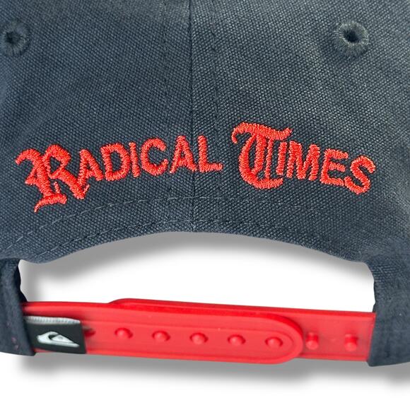 Quiksilver Radical Embroidered Snapback Baseball Cap Hat Big Boys Youth Sz 55cm - Picture 4 of 6